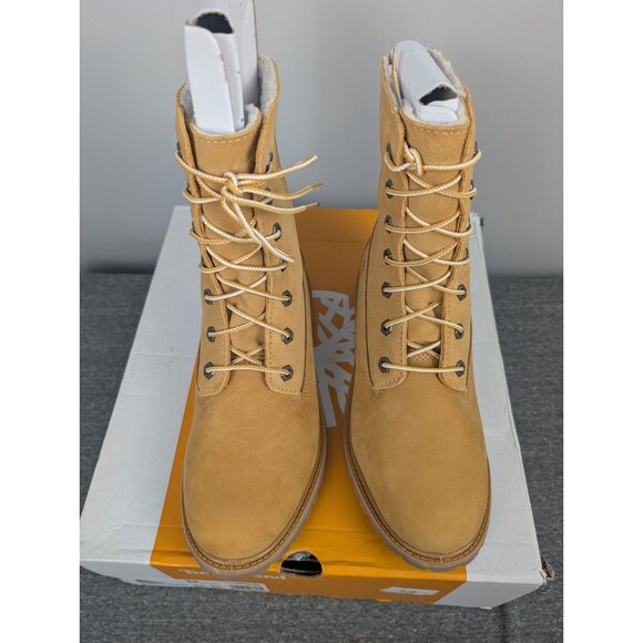 Timberland Women's Boots Size 9.5 Mid Calf Waterproof Brown Lace-up New With Box - Picture 2 of 13